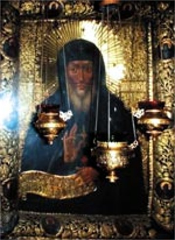 Image - Icon of Saint Anthony of the Caves in the Near Caves of the Kyivan Cave Monastery.